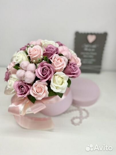 Букет из роз на основе мыльной пены «Алетта»