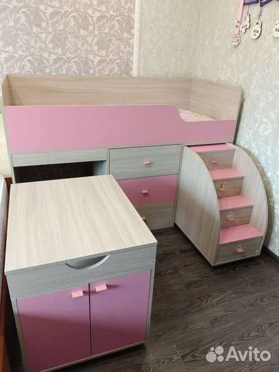 Детская кровать чердак бу с матрасом