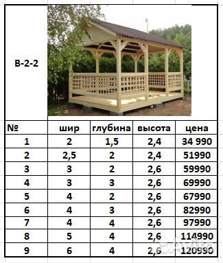 Беседка для дачи деревянная Д-43-21