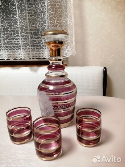 Сервиз Чешское стекло 1978г. Винтаж СССР