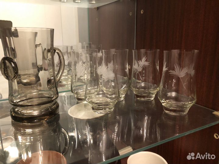 Граненные стаканы, кружки хрусталь