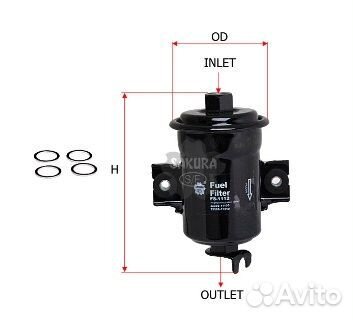 Фильтр топливный sakura FS-1116 toyota 4E 5E 4A-FE