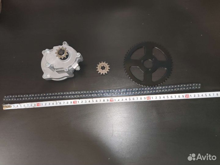 Редуктор 1:5 на двигатель триммера