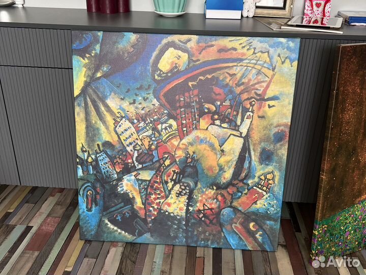 Василий Кандинский картина 80*80 печать на холсте