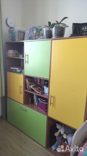 Шкаф и письменный стол на двоих детей