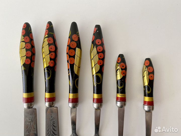 Столовые приборы СССР хохлома