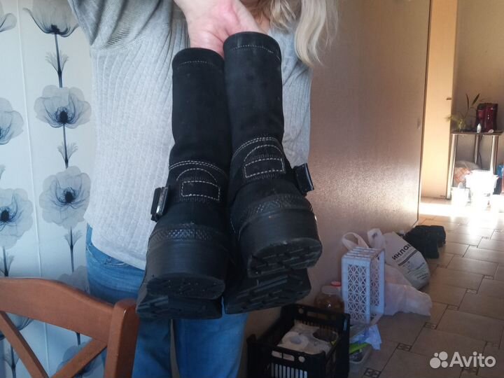 Сапоги женские натуральная кожа 37