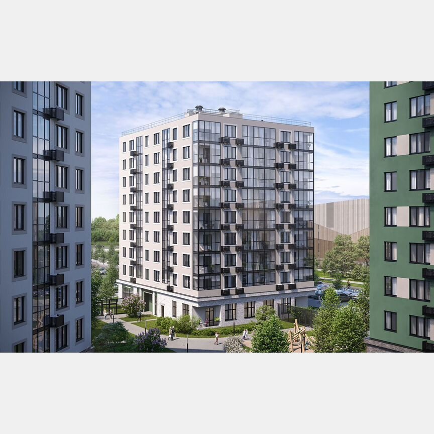 2-к. квартира, 51,2 м², 6/9 эт.