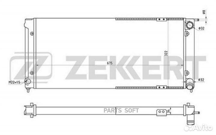 Радиатор охлаждения Фольксваген Джетта II 84
