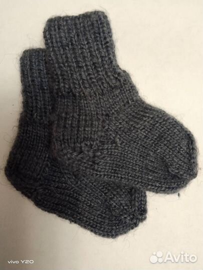 Носочки детские шерстяные вязаные (меринос)