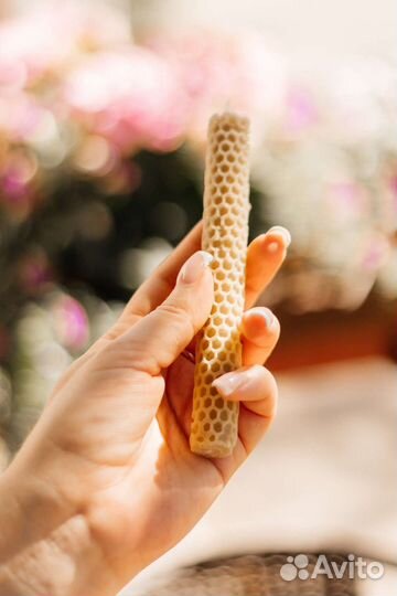 Свечи 9 цветов медовые из натуральной вощины