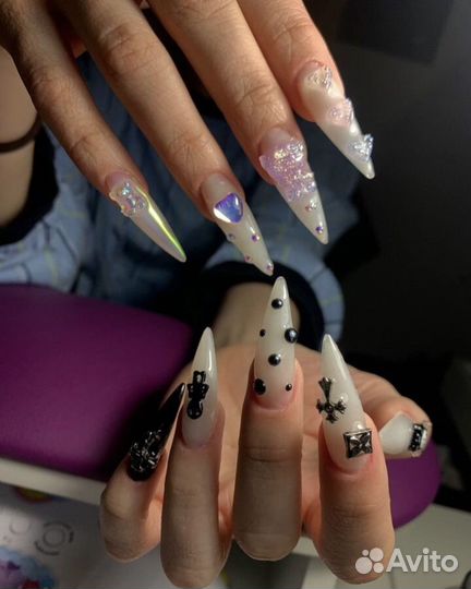 Маникюр крейзи сегодня педикюр ногти y2k фигурки