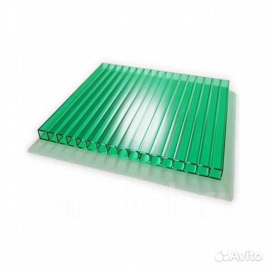 Поликарбонат сотовый 8 мм Зеленый Goodplast