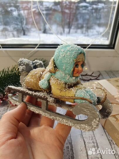 Ватные елочные игрушки