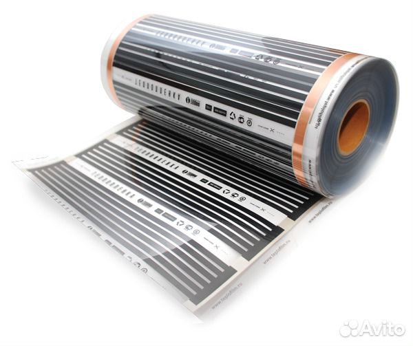 Теплый пол, инфракрасный, плёнка на отрез, маты