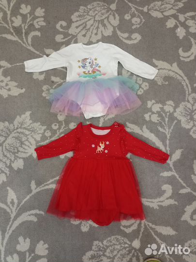 Новогоднее платье боди 68 74