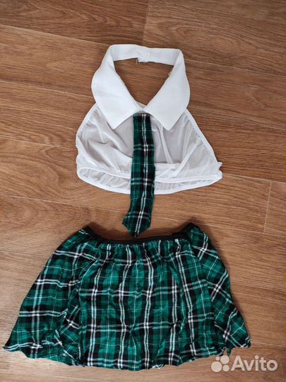 Эро бельё костюм гувернантки,подтяжки для чулок