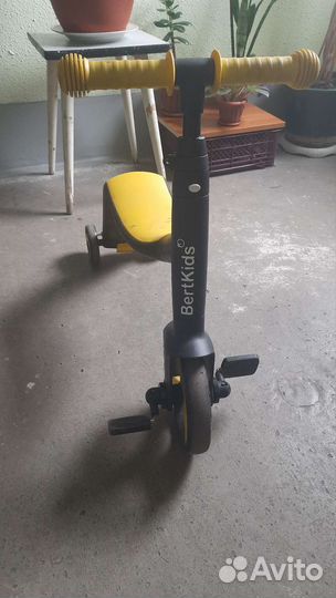 Детский 3-колесный самокат-беговел Bert Kids