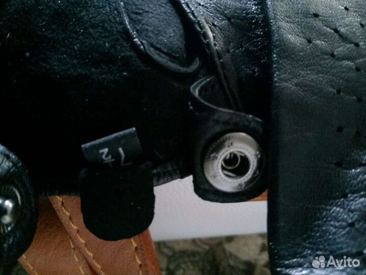 Перчатки кожа унисекс новые 7,5