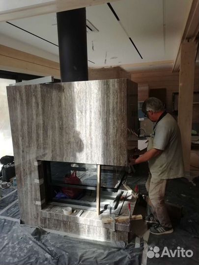 Облицовка камина, банные печи