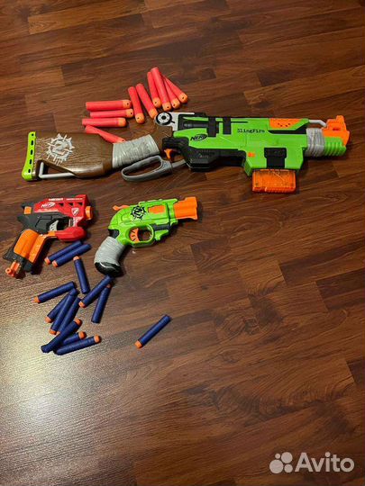 Бластеры Nerf slingfire,double strike,big shock