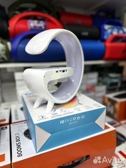 Ночник 4в1, колонка, беспроводная зарядка