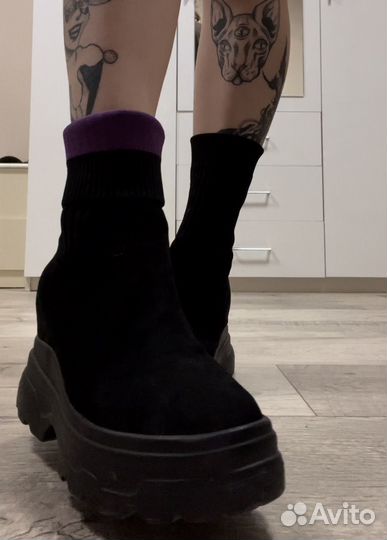 Ботинки демисезонные замшевые