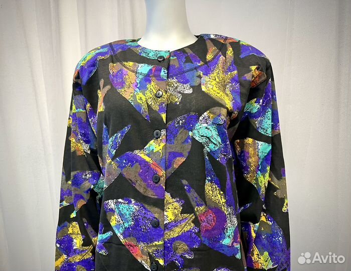 Винтаж 80-х блуза трикотаж