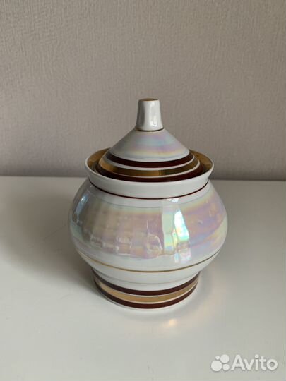 Сервиз кофейный фарфор 6 персон, чайник, сахарница