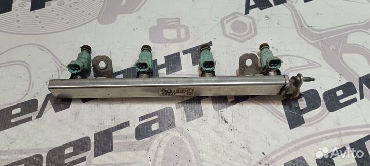 Топливная рейка с форсунка в сборе kia rio 3, sola