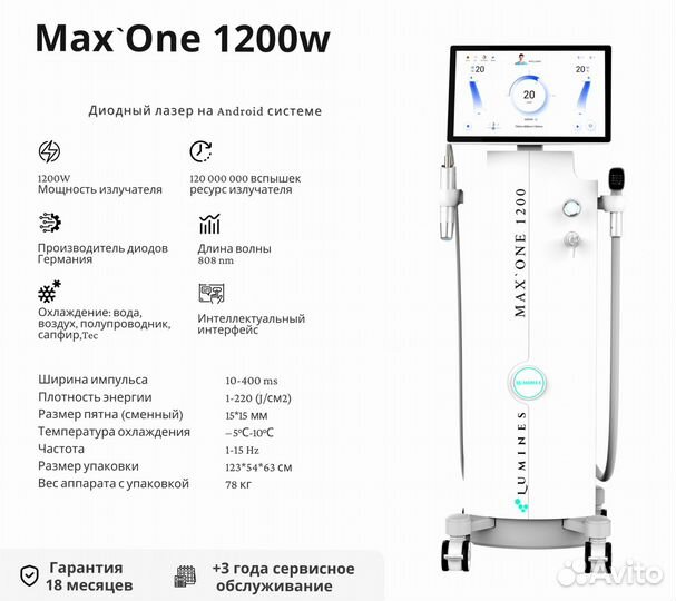Диодный лазер люминес Макс’Ван 1200
