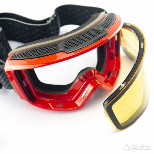 Очки с подогревом AiM Accu Heated Goggles Red с же