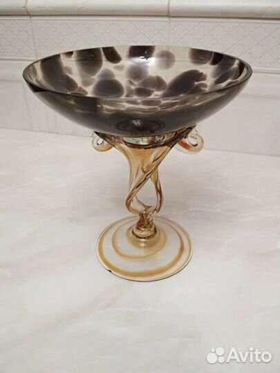 Ваза/конфетница, цветное стекло