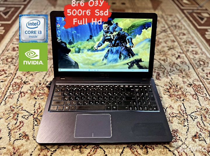 Игровой Ноутбук Asus i3-8130u/8гб/ssd/MX110