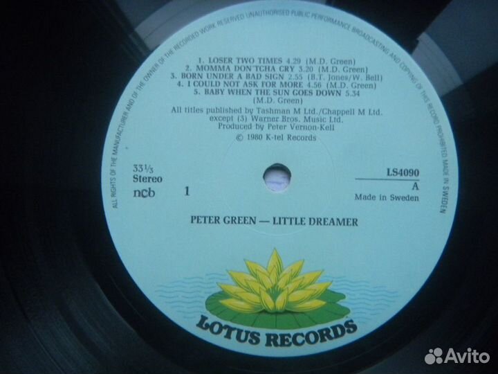 Peter Green/Little Dreamer Sw. Lotus In/Sl 80 EX+