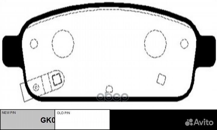 Колодки зад.chevrolet cruze (J300, J305) ckkd-2
