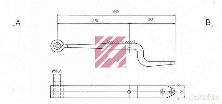 Полурессора бпв однолистовая 1/48x48x100