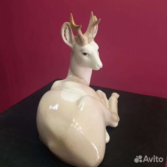 Статуэтка Олень Гжель СССР