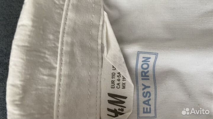 Белая рубашка на мальчика hm 110 см