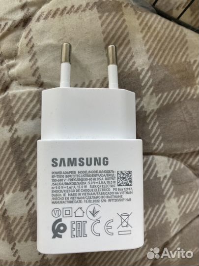 Зарядный блок Samsung Fast Charging новый