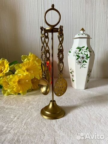 Антикварный кухонный набор, латунь. Англия