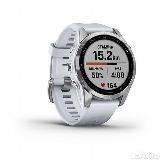 Watch Garmin Fenix 7S Silver with Whitestone Band