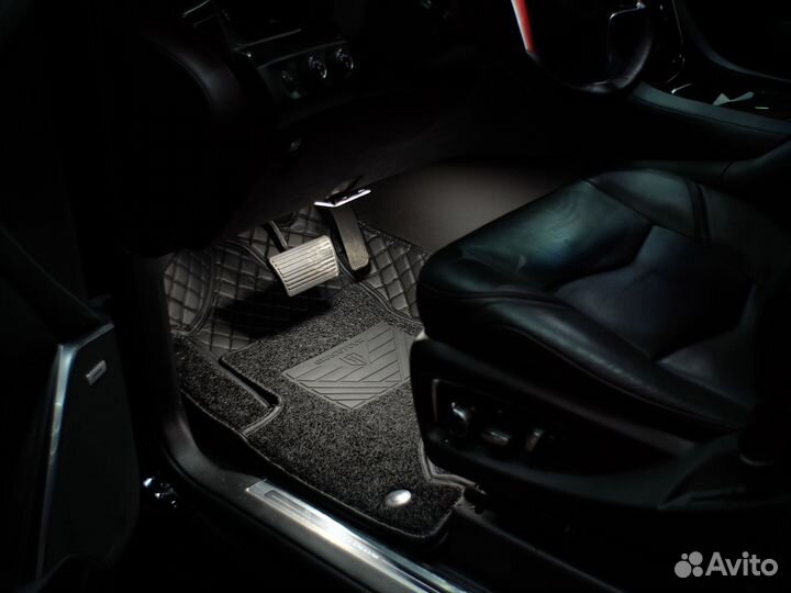 Коврики с большими бортиками из экокожи