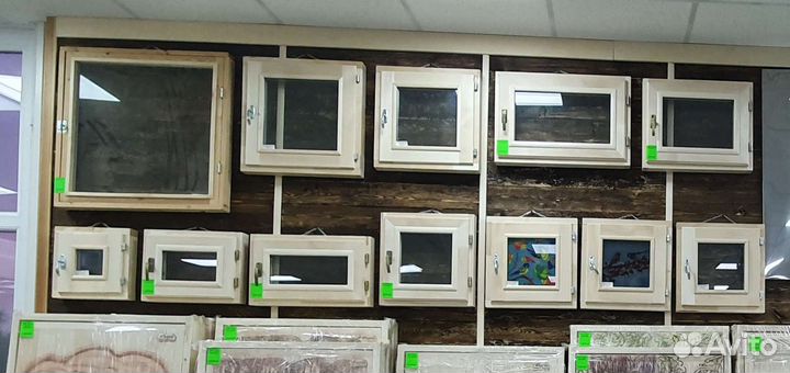 Деревянные окна для бани