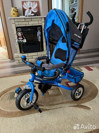 Детский трехколесный велосипед-коляска