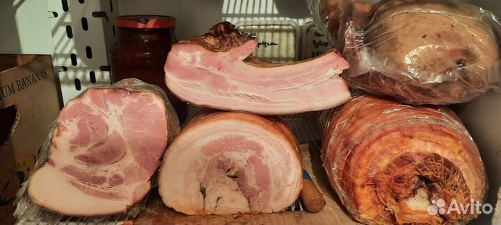 Сало домашнее соленое и копчёное