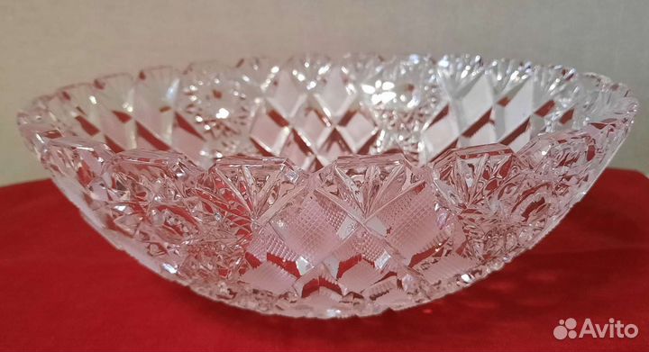 Ваза для фруктов. Хрусталь. Большая. Диаметр 24см