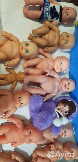 Пакетом пупсы 17- 32см, 13штук