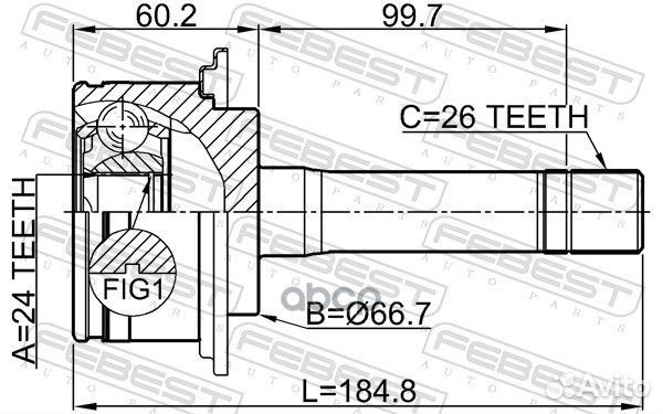 ШРУС 2210-SPM 2210SPM Febest