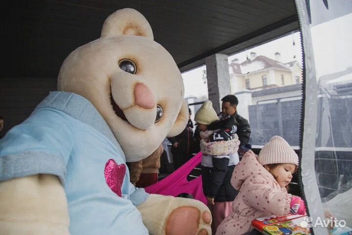 Белый Мишка из тик тока Ростовые Куклы, шары